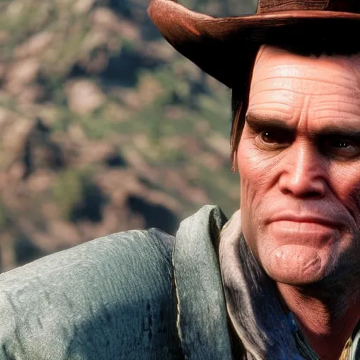 Image similar to jim carrey in red dead redemption 2