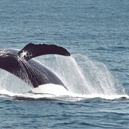 Image similar to photo of a whale riding a bicycle