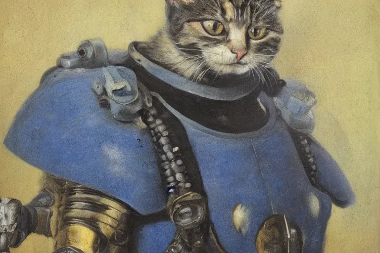 a portrait of a cat as a Space Marine from the | Stable Diffusion | OpenArt