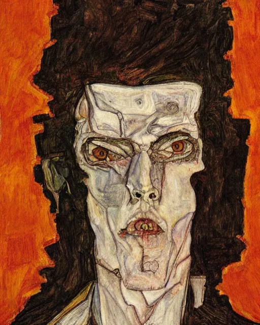 Prompt: portrait of a monster by egon schiele in the style of greg rutkowski