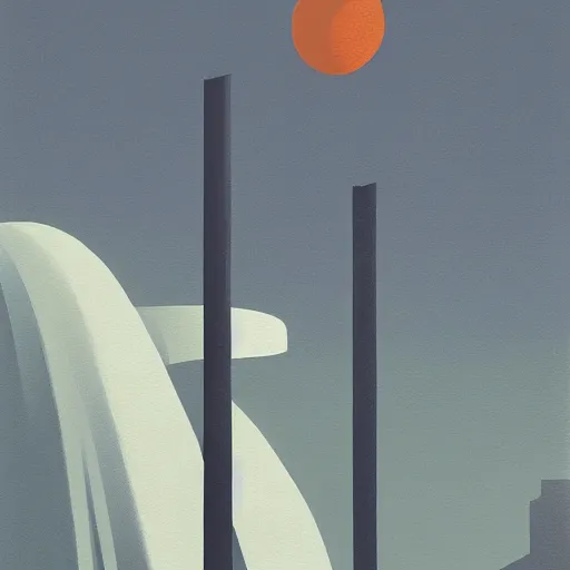 Prompt: a matte painting of a painting by giorgio de chirico by emiliano ponzi, james gilleard, george ault, david hockney, atey ghailan, albert namatjira, marius borgeaud, minimalist, bauhaus, retrofuturism, postminimalism, concept art, matte background, matte drawing, magical realism, space art, generative art