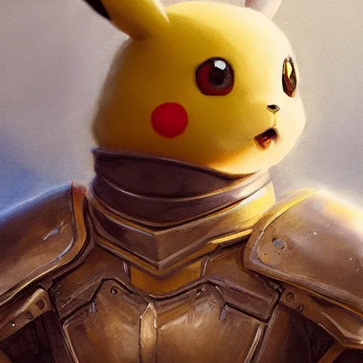 Prompt: pikachu as a realistic fantasy knight, closeup portrait art by donato giancola and greg rutkowski, realistic face, digital art, trending on artstation, symmetry!!