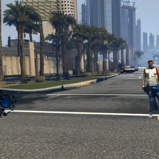 Image similar to gta : dubai, final fantasy