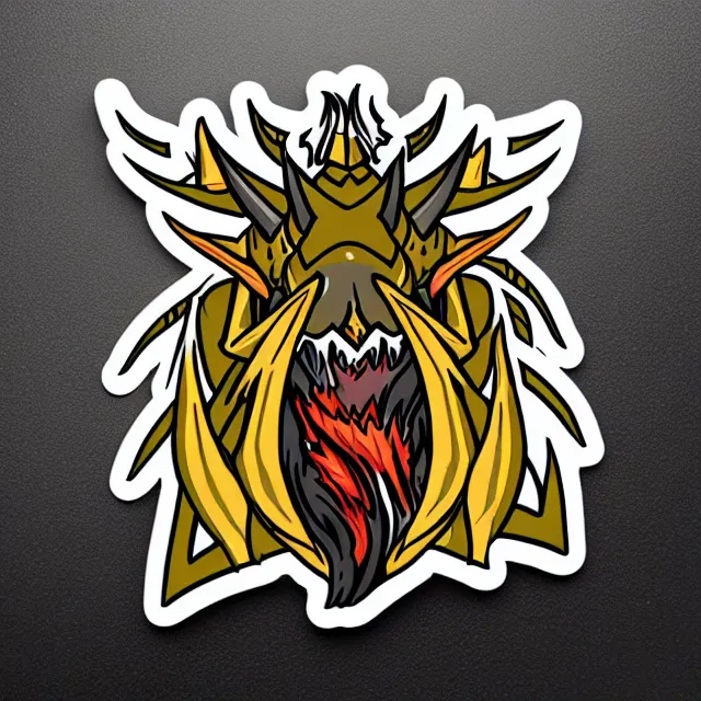 Image similar to svg sticker art of a dargon