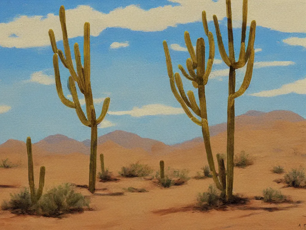 Prompt: Trailer park landscape in the desert near the oasis painting by Alison Elizabeth Taylor