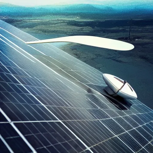 Prompt: “realistic photo, solar car hovering off a futuristic landscape”