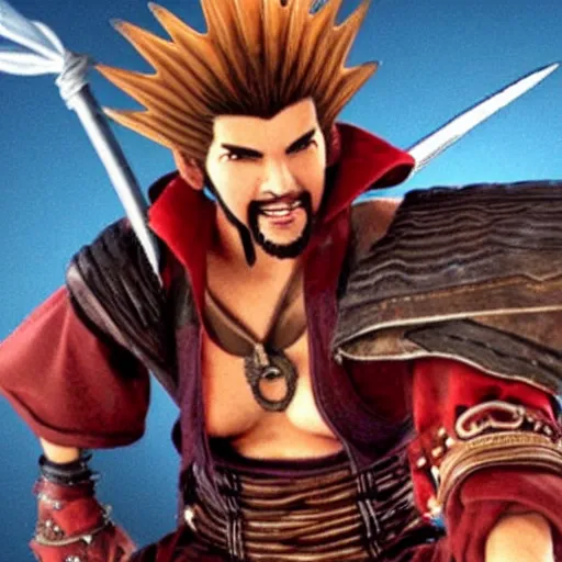 Image similar to Auron from FFX played by Danny Devito