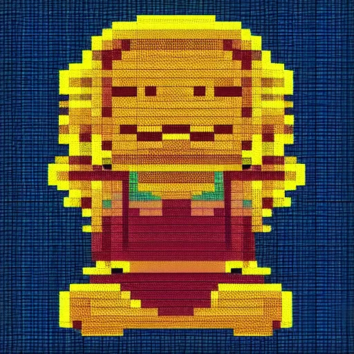 Image similar to pixel art avatar of a little buddha