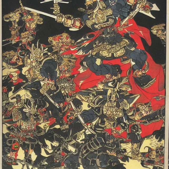 Prompt: Warhammer in japanese art style