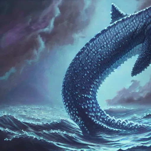 Prompt: leviathan, 8k, trending on artstation, high detail, oil painting