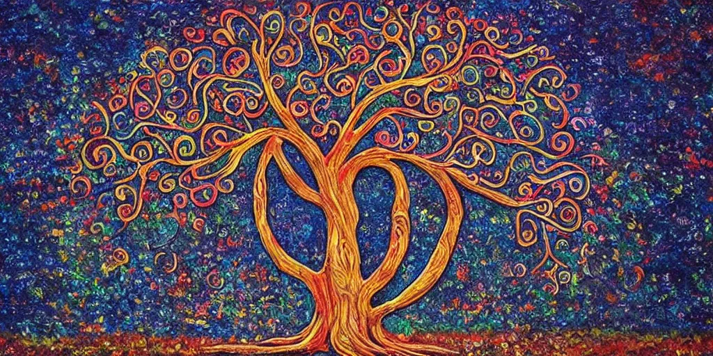 Image similar to the tree of life, masterpiece