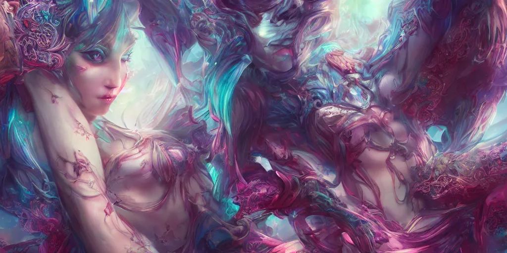 Image similar to dreamscape, female, ross tran, vivid colors, anatomical, highly detailed sculpture, intricate detailed, ommatidia, 8 k, cinematic atmosphere, post - processing