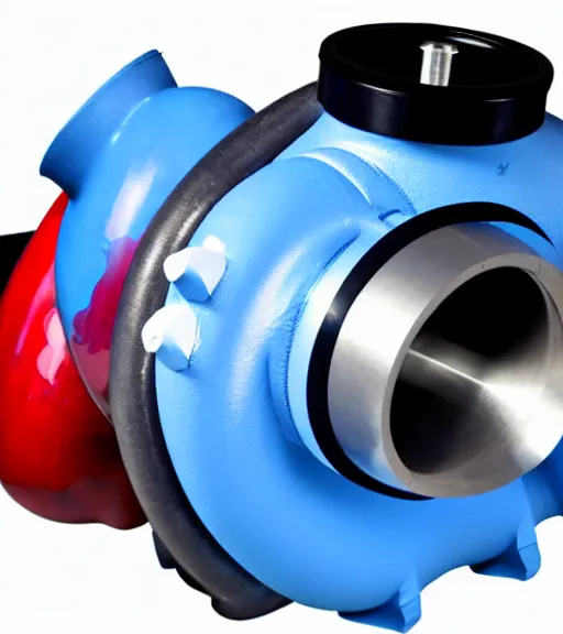 Prompt: turbocharger with the skin of peppa pig