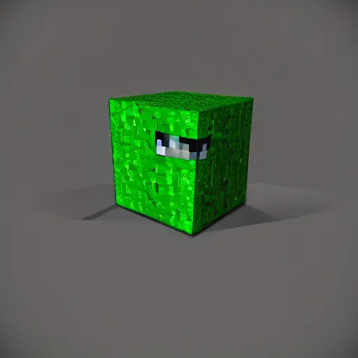 Realistic Minecraft Creeper 3D model