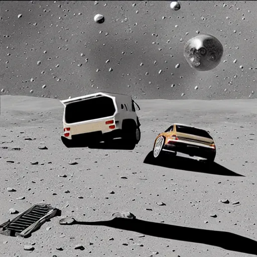 Image similar to “traffic on the moon”