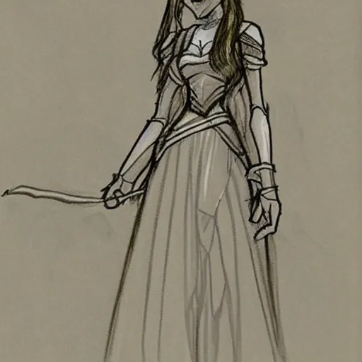 Image similar to milt kahl sketch of victoria justice as princess padme from star wars episode 3