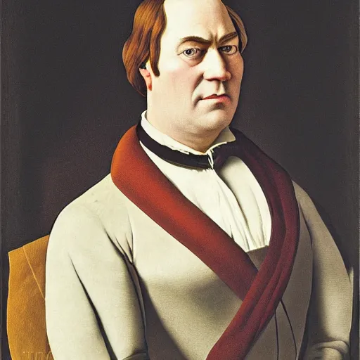 Image similar to The duke Shrek, Face portrait, crisp face, artwork by Georges de La Tour