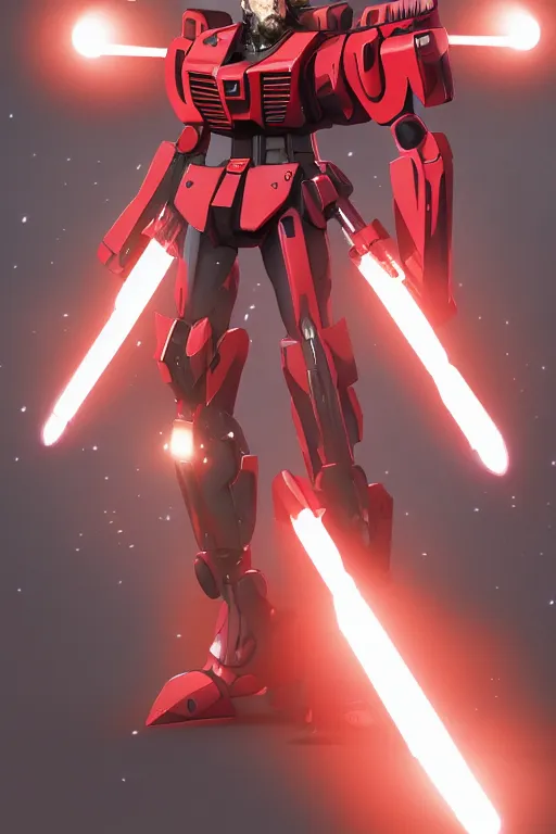 Image similar to drdisrespect as a gundam, 4 k, hd 2 0 2 2 3 d cgi rtx hdr style chrome reflexion glow fanart, global illumination ray tracing hdr fanart arstation by ian pesty by jesper ejsing pixar and disney unreal zbrush central hardmesh