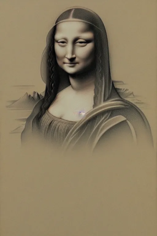 Image similar to beautiful portrait of a woman, negative no not mona lisa pose, drawn by frank frazetta