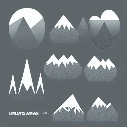 Image similar to “ minimal geometric vector illustration of mountains in the fog ”