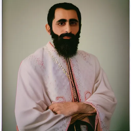Prompt: portrait photo of Mehmed the 2nd, 50mm, Kodak Porta 400 Film Stock,