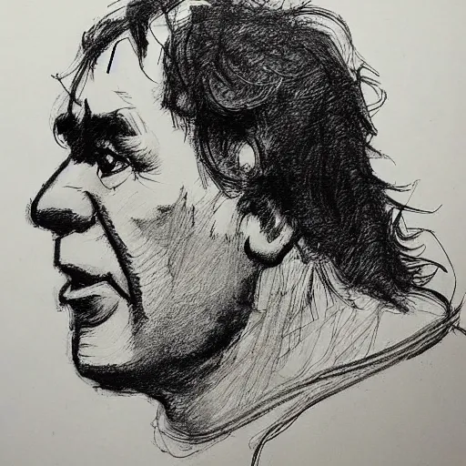 Prompt: a realistic yet scraggly portrait sketch of the side profile of a stern and sophisticated shrek, trending on artstation, intricate details, in the style of frank auerbach, in the style of sergio aragones, in the style of martin ansin, in the style of david aja, in the style of mattias adolfsson