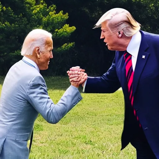 Prompt: “Joe Biden slapping Donald Trump in the face”