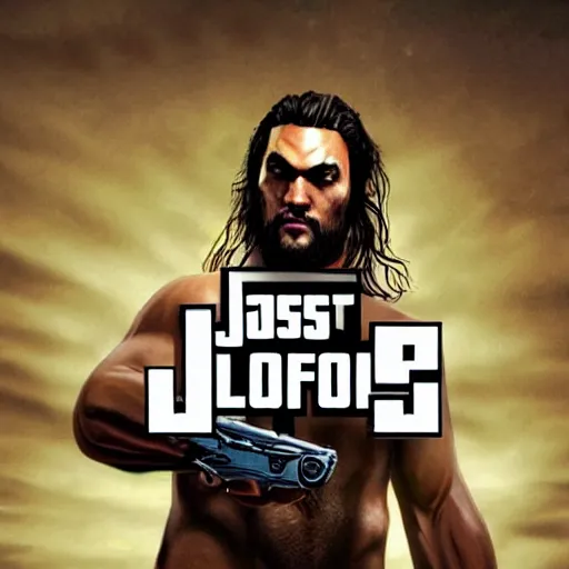 Image similar to jason momoa gta 5 cover art