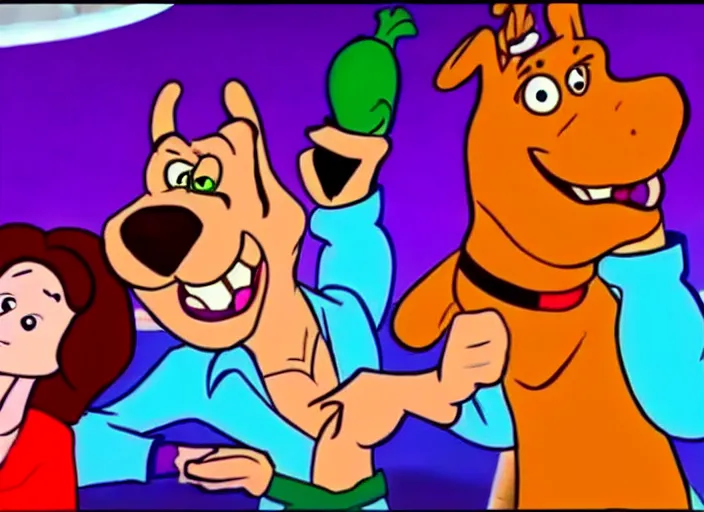 Image similar to scooby doo performing an asmr mouth sounds YouTube video