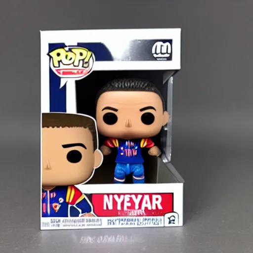 Image similar to neymar funko pop toy, detailed