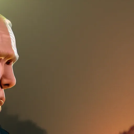 Prompt: hyperrealistic film still of vladimir putin at coachella, stunning 3 d render, dim volumetric cinematic lighting, 8 k octane comprehensive render, extremely hyper - detailed, incredibly lifelike attributes, intricate, real flesh texture, masterpiece