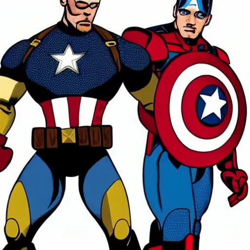 Image similar to captain america and iron man combined