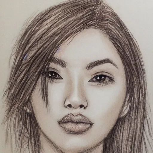 Image similar to a masterpiece sketch of the perfect face by monica lee