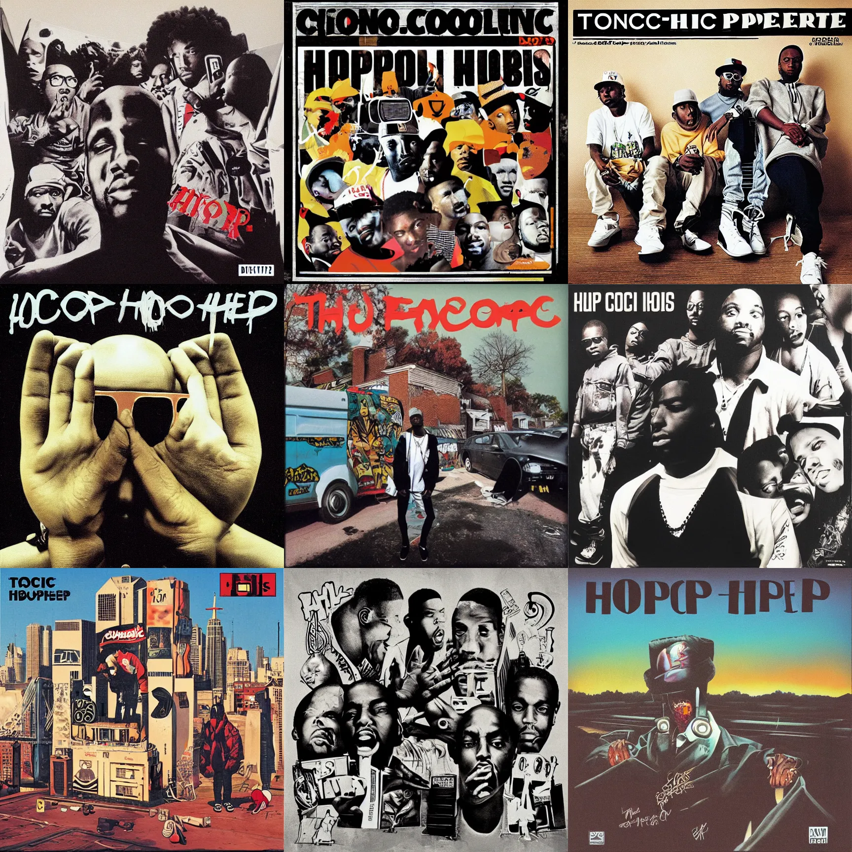 Prompt: iconic hip - hop album art cover