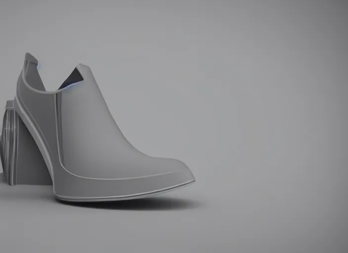 Image similar to shoe in the future, 3 d rendering, studio light