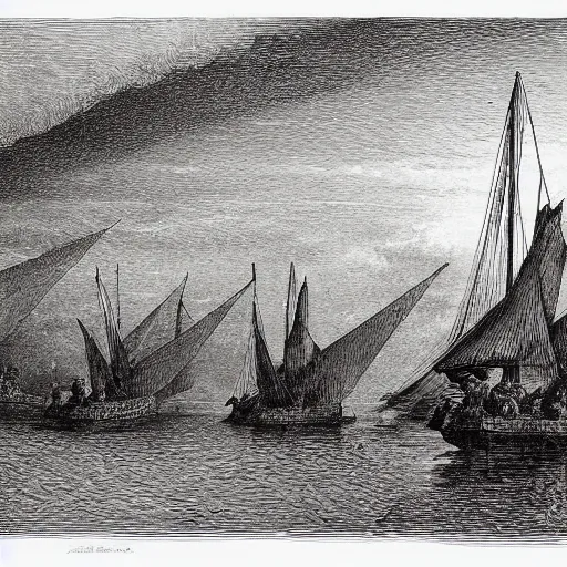 Image similar to Drawing of the Rhein 1523, illustration by Gustave Doré