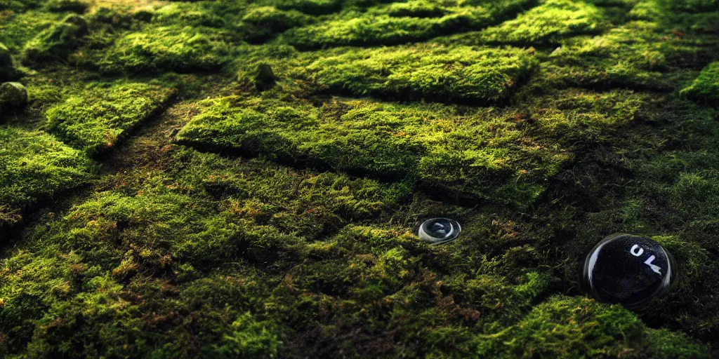 Prompt: keyboard engulfed by moss, by James Gurney, John Harris, first-person view, Volumetric lighting, dramatic lighting, photorealistic, cinematic lighting, high detail, cinematic feel, high octane, 4K, Unreal Engine, digital render, intricate, ultra realistic, concept art