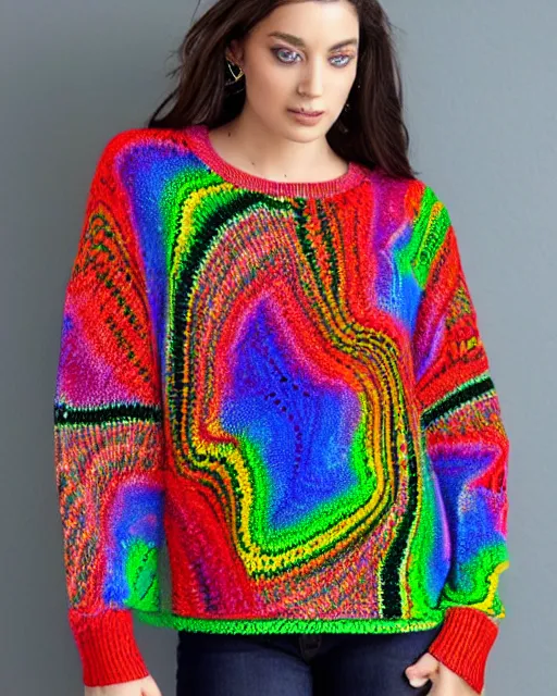 Image similar to psychadelic coogi sweater patterns