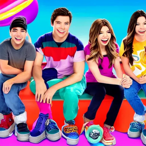 Image similar to cast of icarly in wii sports resort