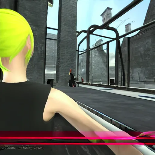 Prompt: The Backrooms, Mirror's Edge gameplay