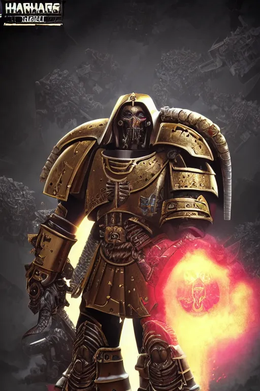 Image similar to armor portrait heros warhammer 4 0 k horus heresy fanart - the primarchs emperor by johannes helgeson animated with vfx concept artist & illustrator global illumination ray tracing hdr fanart arstation zbrush central hardmesh 8 k octane renderer comics stylized