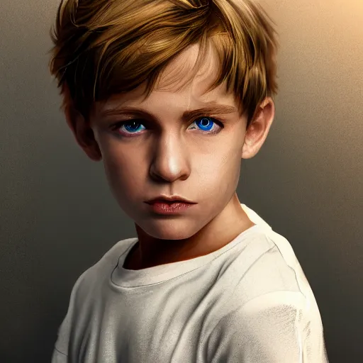 Image similar to a detailed portrait of a blonde boy with blue eyes, digital concept art illustration, incredibly detailed and realistic, 8 k, sharp focus