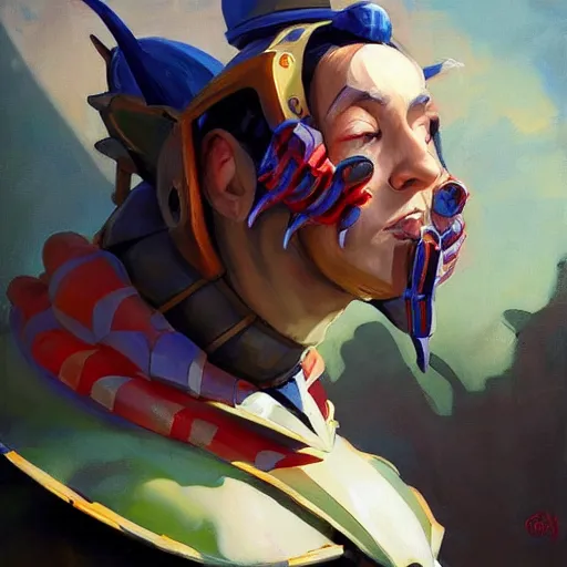 Image similar to greg manchess portrait painting of partially armored caterpillar from alice in wonderland as overwatch character, wacky, medium shot, asymmetrical, profile picture, organic painting, sunny day, matte painting, bold shapes, hard edges, street art, trending on artstation, by huang guangjian and gil elvgren and jesper ejsing