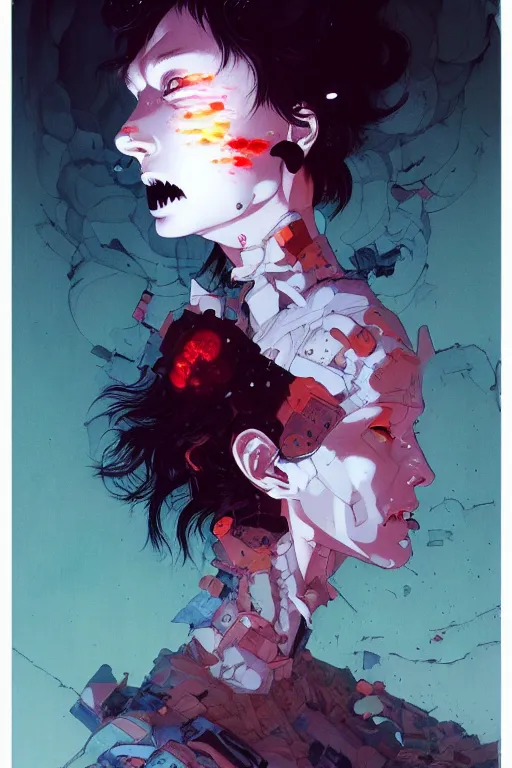Prompt: prompt : city goth portrait soft light painted by james jean and katsuhiro otomo and erik jones, inspired by akira anime, smooth face feature, intricate oil painting, high detail illustration, sharp high detail, manga and anime 1 9 9 9