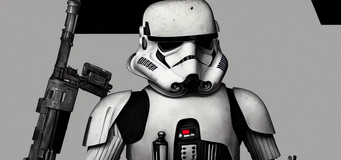 Image similar to star wars stormtrooper concept art, 8 k photorealistic, hd, high details, trending on artstation