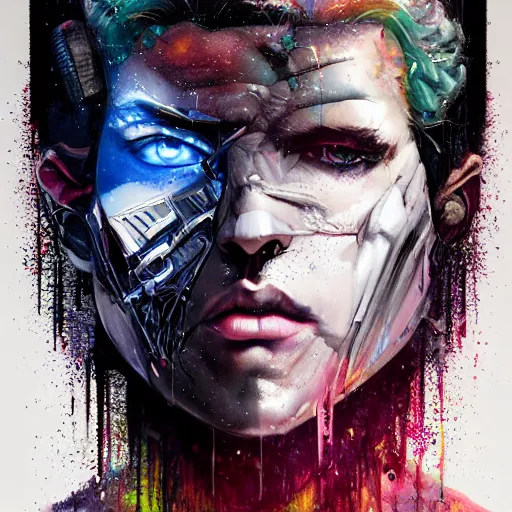 Image similar to dream portrait of Batman, cameras, melting ,8k,by tristan eaton,Stanley Artgermm,Tom Bagshaw,Greg Rutkowski,Carne Griffiths, Ayami Kojima, Beksinski, Giger,trending on DeviantArt,face enhance,hyper detailed,minimalist,cybernetic, android, blade runner,full of colour