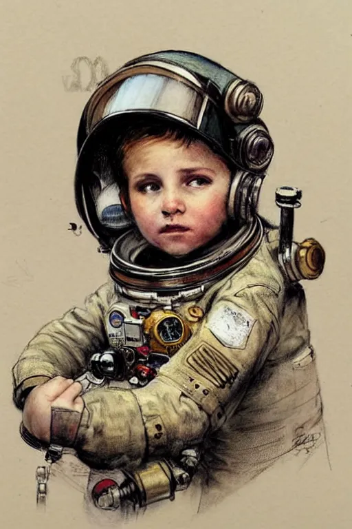 Image similar to (((((portrait of boy dressed as steampunk astronaut costume . muted colors.))))) by Jean-Baptiste Monge !!!!!!!!!!!!!!!!!!!!!!!!!!!