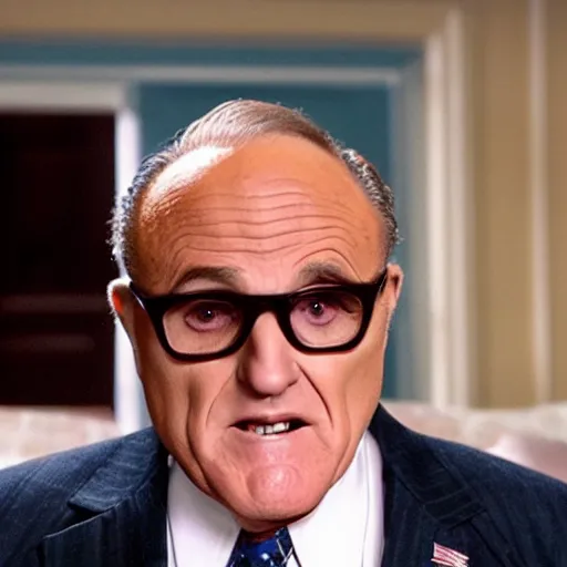 Image similar to film still of rudy giuliani in the new mean girls movie, 4 k