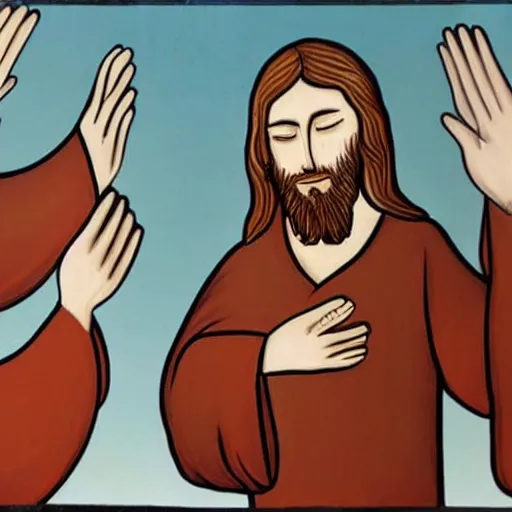 Image similar to jesus facepalm