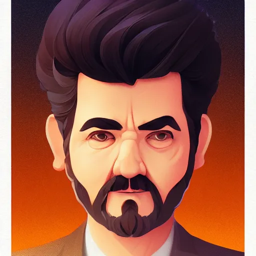 Image similar to face icon stylized minimalist george lucas, loftis, cory behance hd by jesper ejsing, by rhads, makoto shinkai and lois van baarle, ilya kuvshinov, rossdraws global illumination